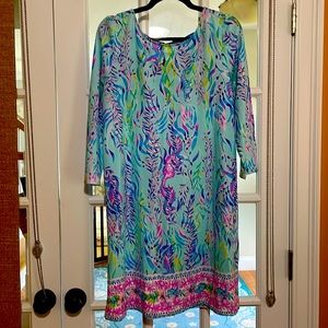 Lilly Pulitzer Ophelia blue oasis dress Xl new with tags